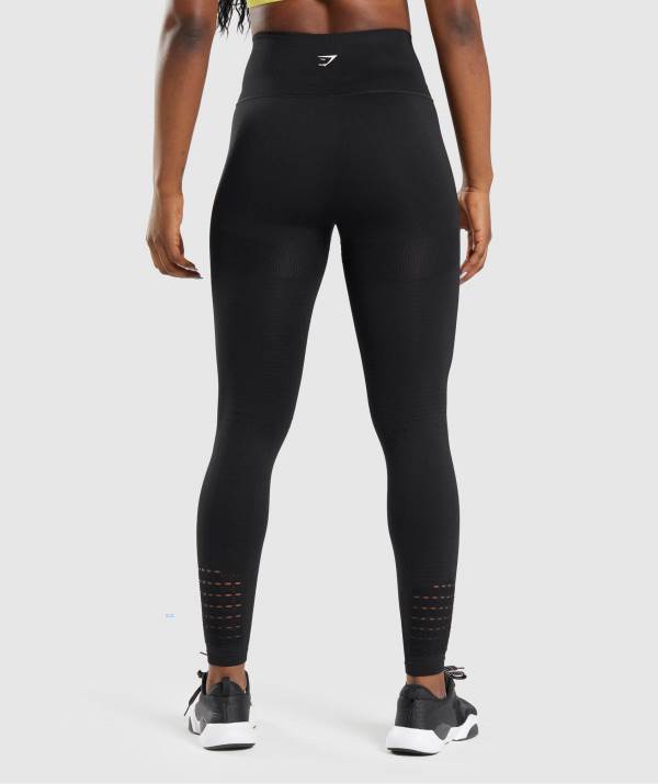 Damske Legíny Gymshark Energy Seamless Čierne | GL9304815